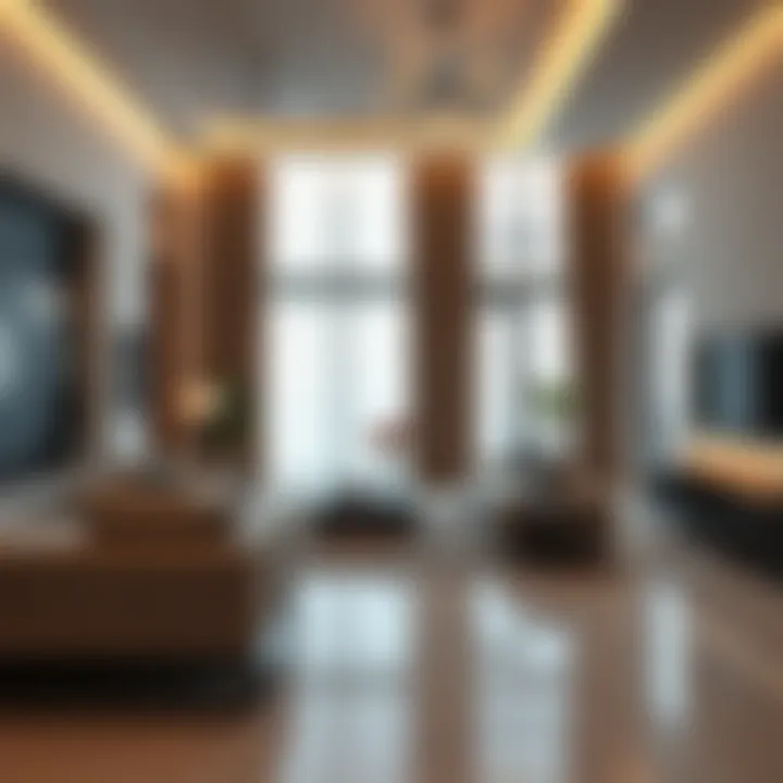 Luxurious interiors of a model home in Joy at Arabian Ranches III reflecting modern design