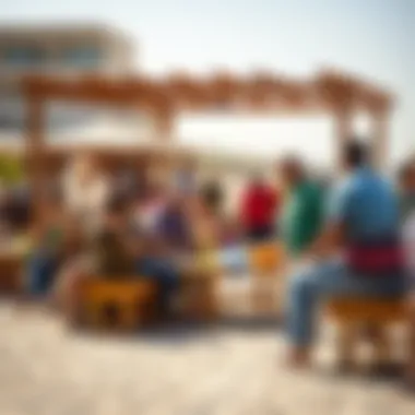 Engaging Community Life at the Beach Vibrant community life in Khorfakkan near the beach