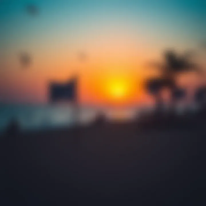 Sunset Over Kite Beach - A Cultural Emblem A vibrant sunset scene over Kite Beach, highlighting its cultural significance.
