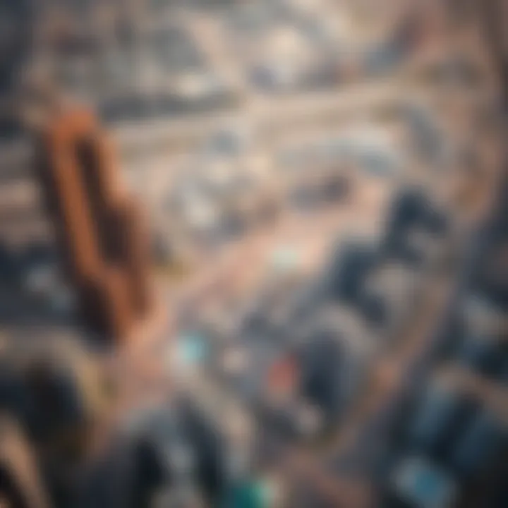 Aerial view of a developing area in Dubai