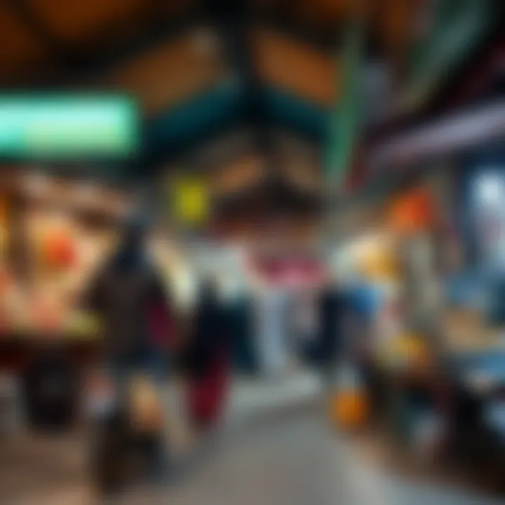Vibrant market scene highlighting Dubai's cultural diversity