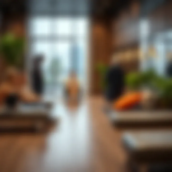 Community-Focused Relaxation Space Relaxation area in a ladies' gym promoting community and social interaction