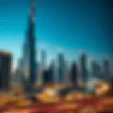 A skyline view of Dubai showcasing modern architecture