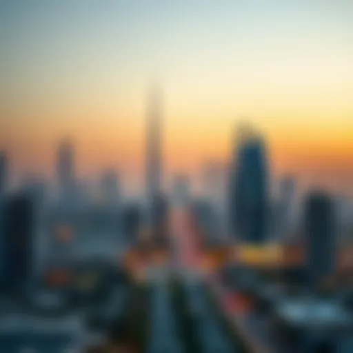 Stunning skyline view of Mamzar Sharjah