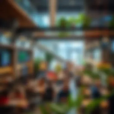 Lively communal space within Marina Square bustling with activities