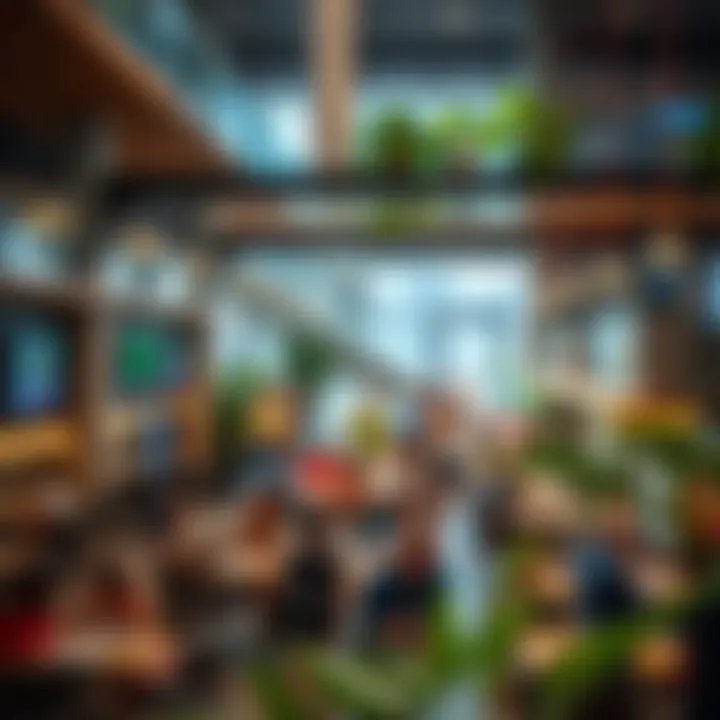 Lively communal space within Marina Square bustling with activities