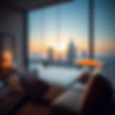 Comfort and Views in Dubai Rentals Cozy master bedroom with a view of Dubai skyline