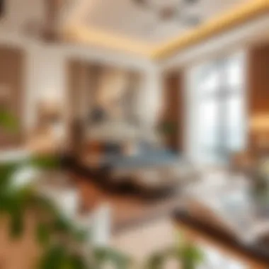 Expatriate-Friendly Elegance in Dubai Elegant master bedroom furnished for expatriates