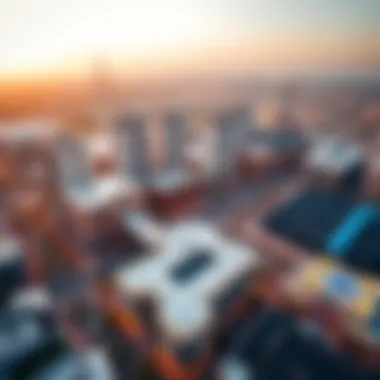 Aerial Perspective of Midtown Deyaar A stunning aerial view of Midtown Deyaar showcasing its modern architecture