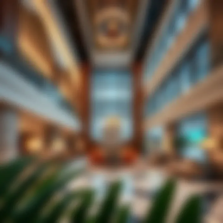 Luxurious Lobby of Millennium Hotel Al Barsha Luxurious lobby of Millennium Hotel Al Barsha showcasing modern design
