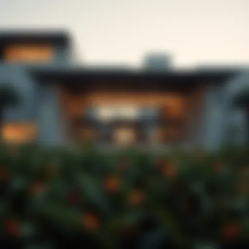 Architectural design of Mudon Community Centre showcasing modern aesthetics