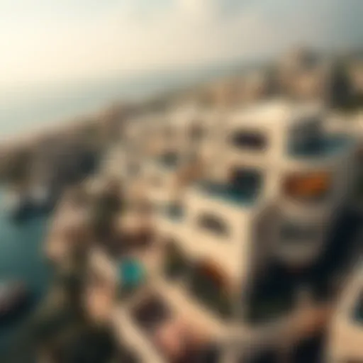 Aerial view of Nakheel's Palm Jumeirah showcasing luxury villas