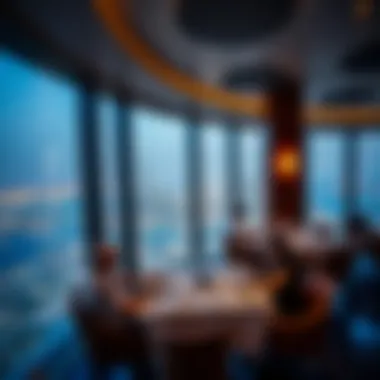 Stunning Panoramic Views Enhancing Dining Experience Breathtaking view from a restaurant in Nation Tower