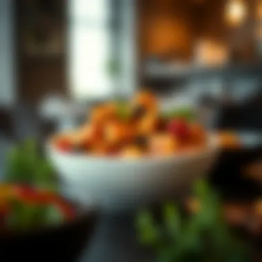 Culinary Masterpiece Reflecting Local Heritage Gourmet dish showcasing local flavors