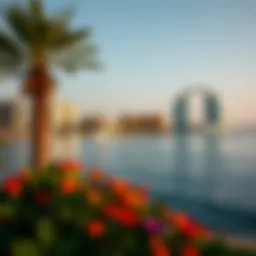 Scenic view of Al Seef waterfront