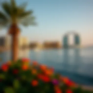 Scenic view of Al Seef waterfront