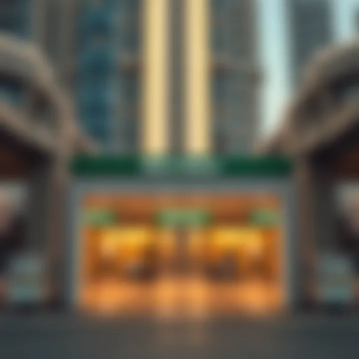 Metro station entrance in Bur Dubai