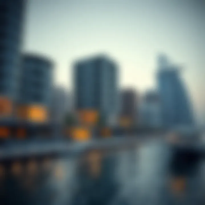 Modern architectural developments in Dubai Creek Harbour