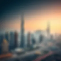 Dubai skyline with real estate developments