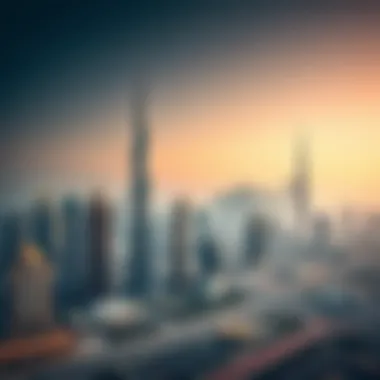 Dubai skyline with real estate developments