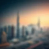 Overview of Dubai's Dynamic Skyline Dubai skyline with real estate developments