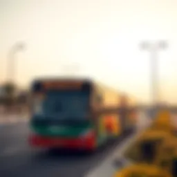 Scenic view of the E400 bus on its route