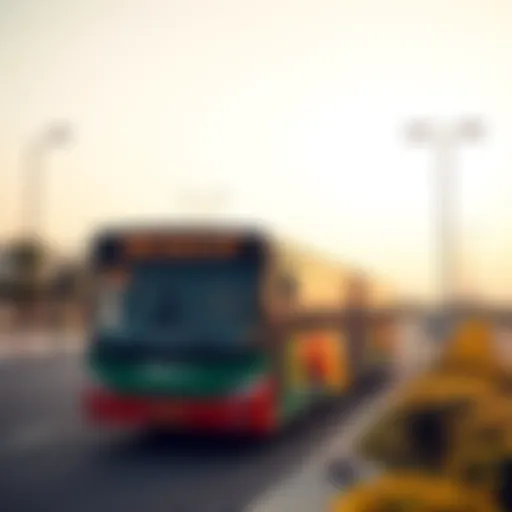 Scenic view of the E400 bus on its route