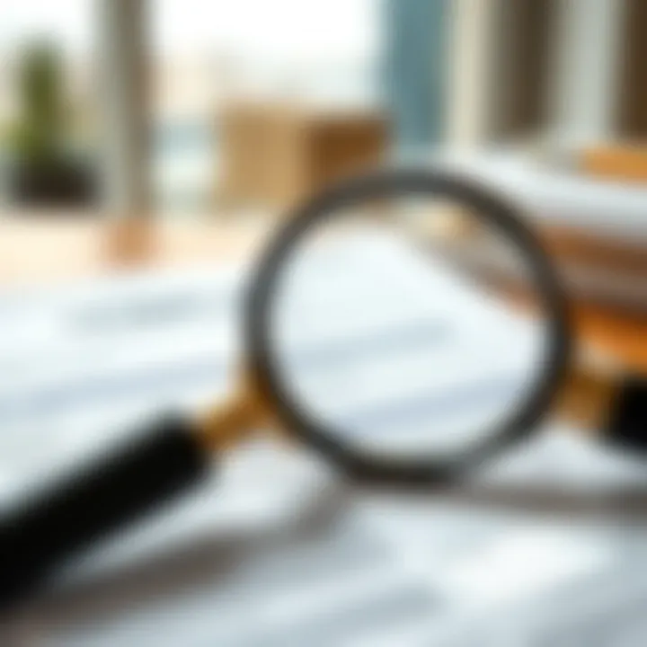 Understanding Loan Applications in Dubai Illustration of a loan application form with a magnifying glass