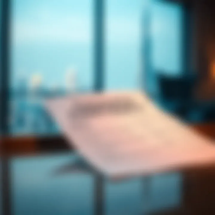 Visual representation of a tenancy contract in Dubai