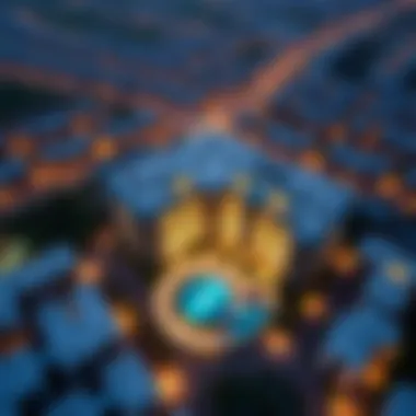 Aerial view of Jumeirah Village Circle highlighting Neva Residence