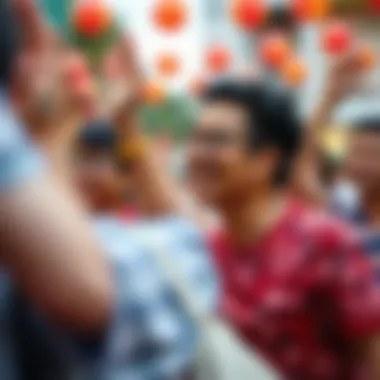 A gathering of community members celebrating together in unity.