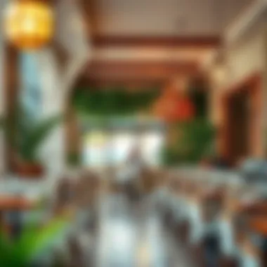 Charming ambiance of a casual eatery on Palm Jumeirah