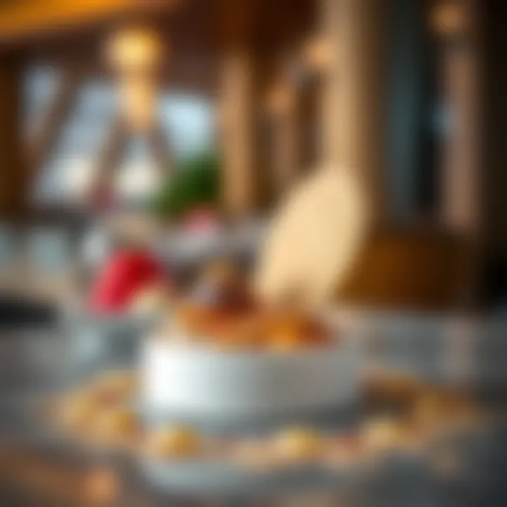 Artfully presented dessert highlighting gourmet creativity