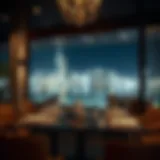 Luxurious Dining Experience in Palm Jumeirah Luxurious dining setting with a view of the Palm Jumeirah skyline