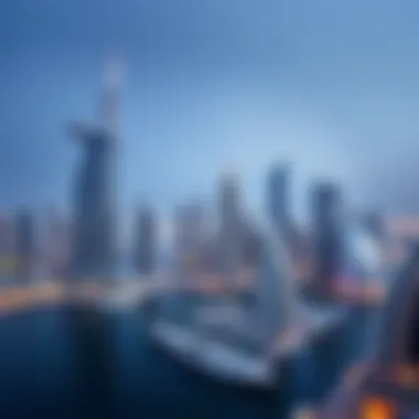 Aerial view of Dubai Marina showcasing luxury skyscrapers and waterfront lifestyle.