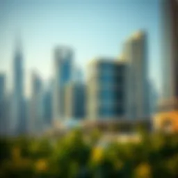 Modern skyline of Dubai showcasing innovative architecture
