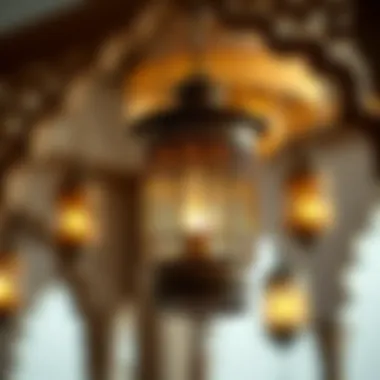 Traditional Lantern Symbolizing Ramadan An intricately designed Ramadan lantern