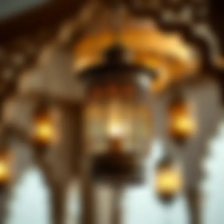 Traditional Lantern Symbolizing Ramadan An intricately designed Ramadan lantern