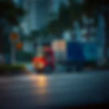 An eco-friendly delivery vehicle on the road