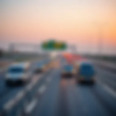 Traffic conditions on the Ras Al Khaimah to Dubai highway