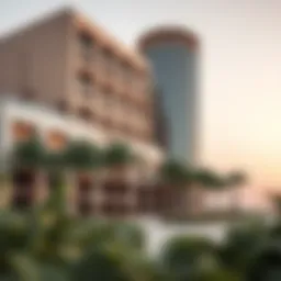 Luxurious exterior view of Seven Palm Hotel