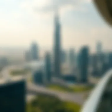 Panoramic View of Media City A panoramic view of Media City highlighting Shatha Tower and its surroundings.