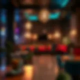 A cozy shisha café ambiance with vibrant décor