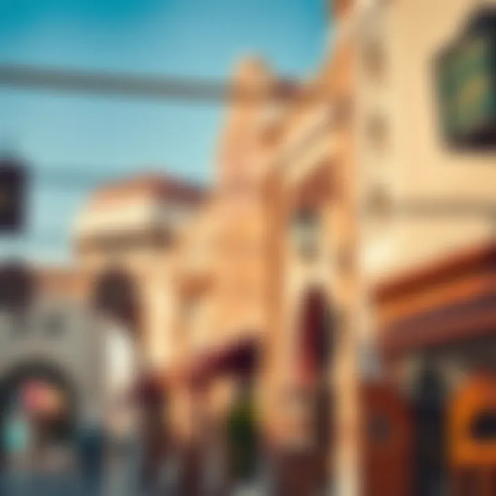 Architectural Elegance of Souk Al Mina An architectural detail of Souk Al Mina, highlighting traditional motifs and modern elements that define its structure.