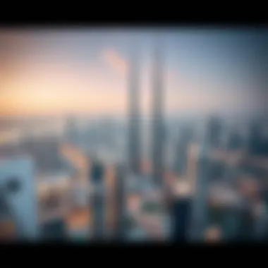 Aerial view of Dubai skyline with St. Regis Residences