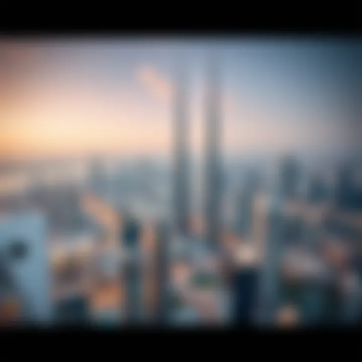 Aerial view of Dubai skyline with St. Regis Residences