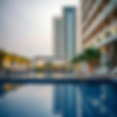 Exterior pool area of St. Regis Residences