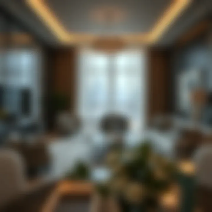 Luxurious living room interior of a St. Regis Residence