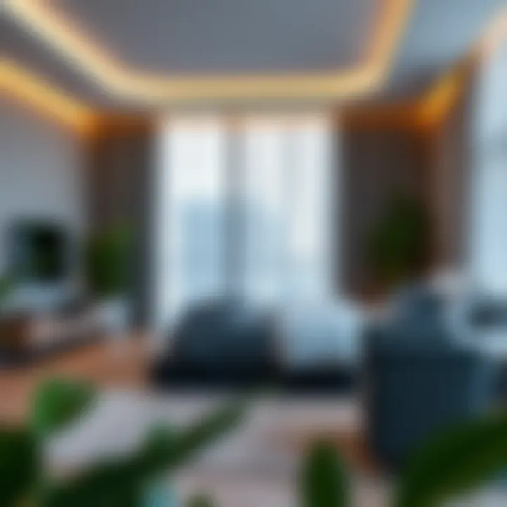 Amenities in a modern studio apartment