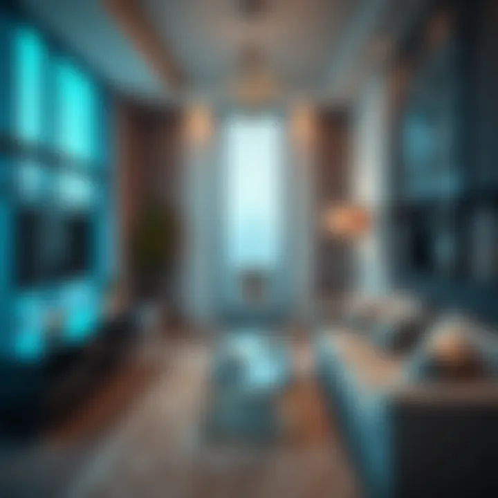 Stylish studio apartment interior in Dubai